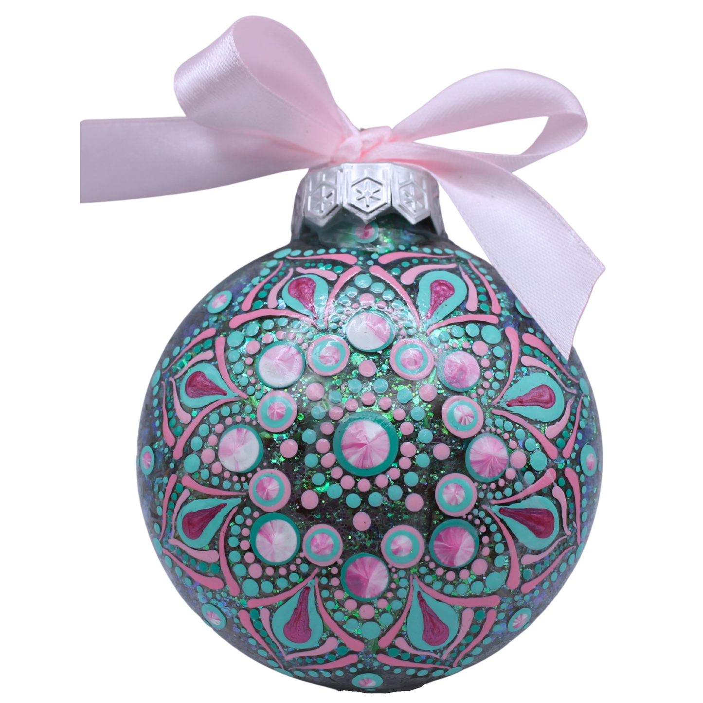 3" Glitter Mandala Ornament