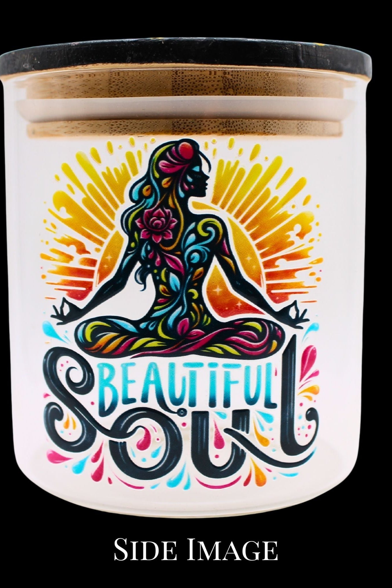 Beautiful Soul Mandala Glass Jar