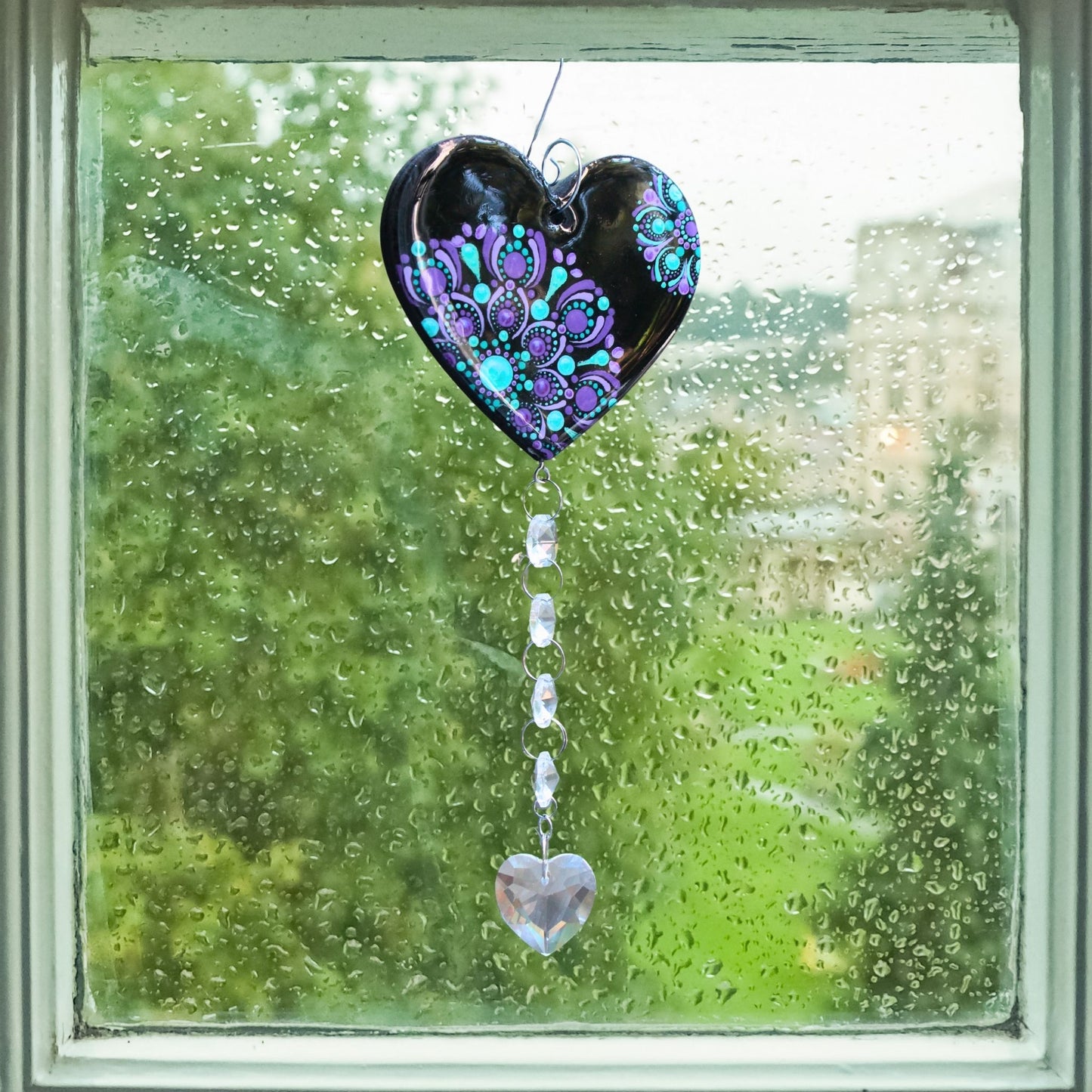 Mandala Heart Suncatcher