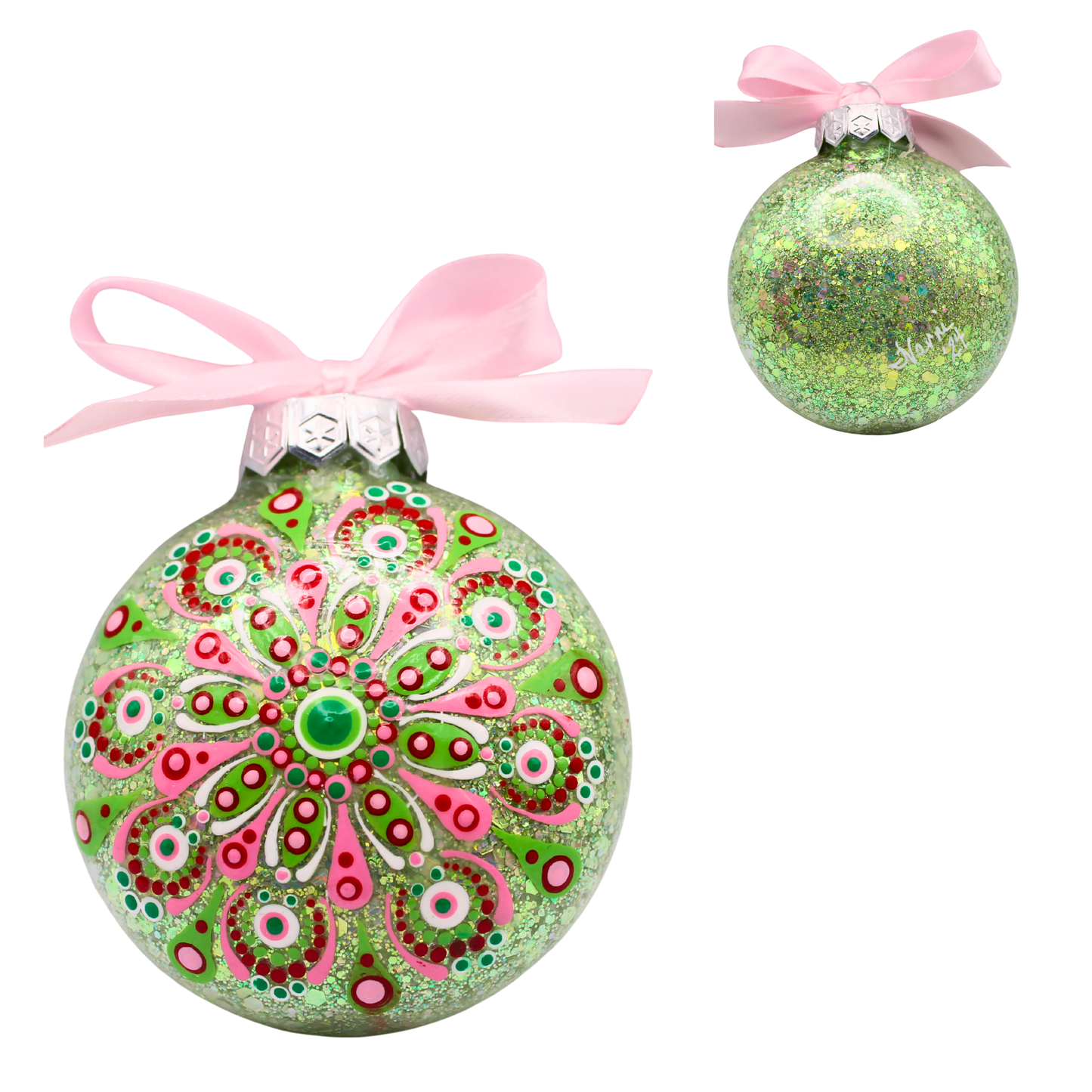 3" Glitter Mandala Ornament