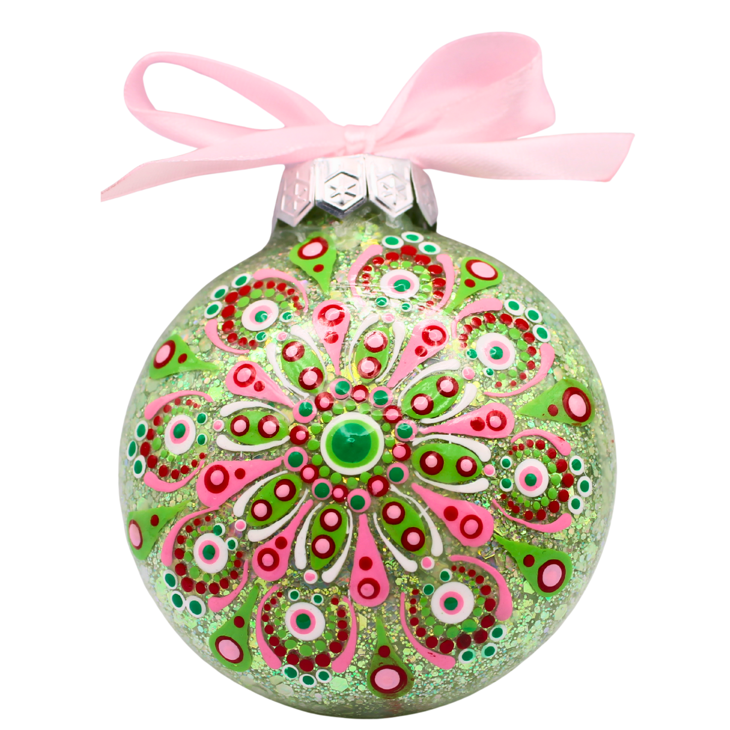 3" Glitter Mandala Ornament