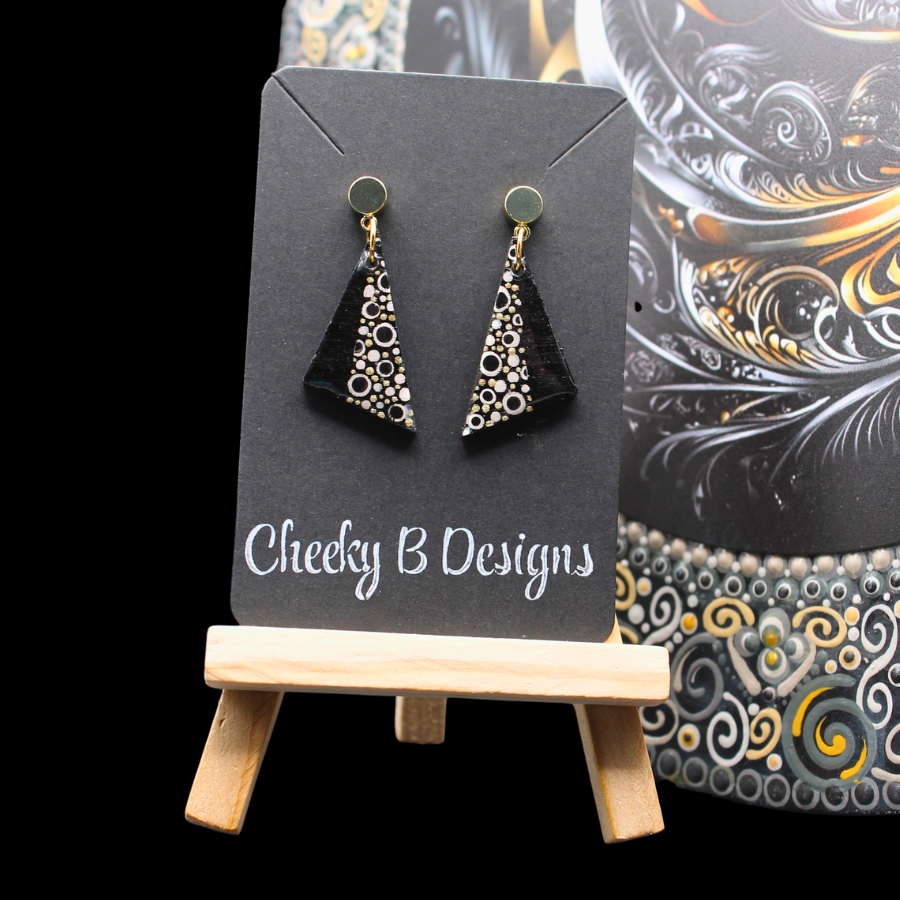 Midnight Dotwork Dangles