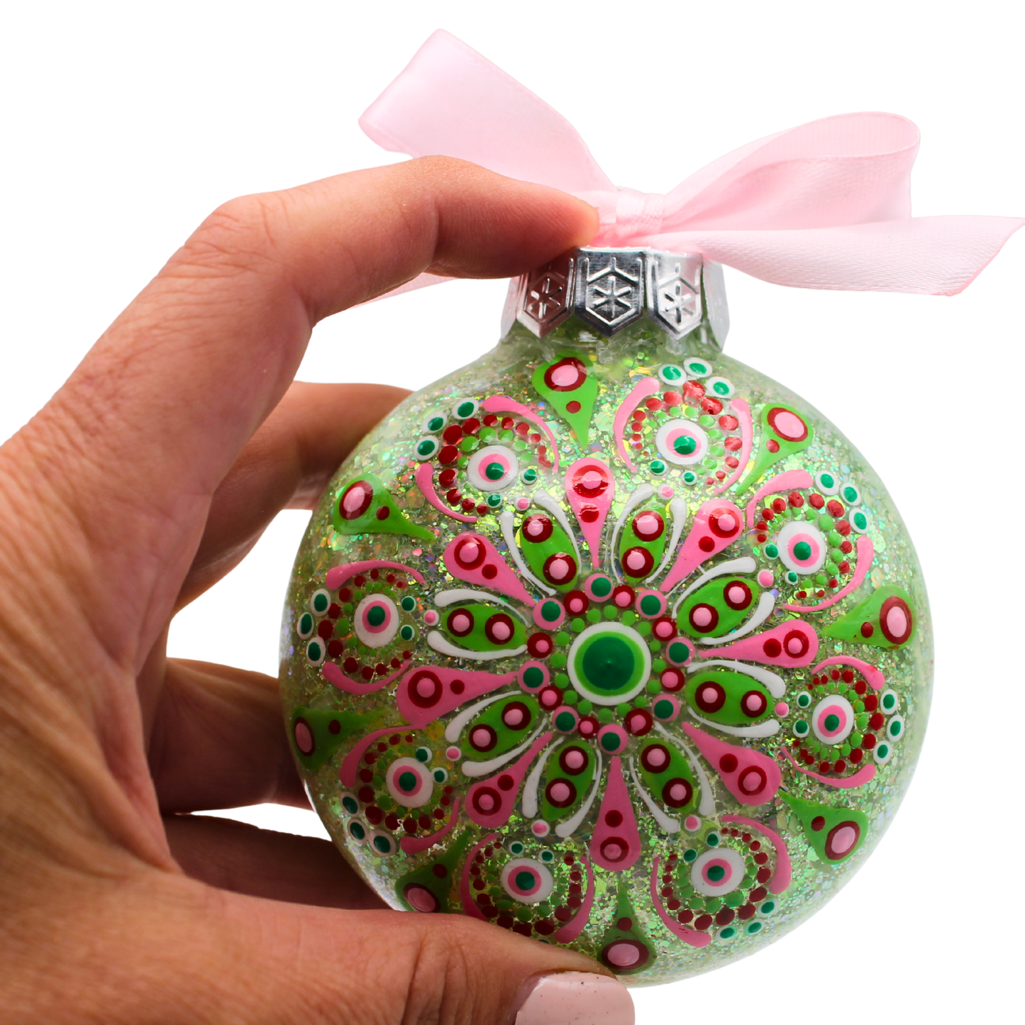 3" Glitter Mandala Ornament