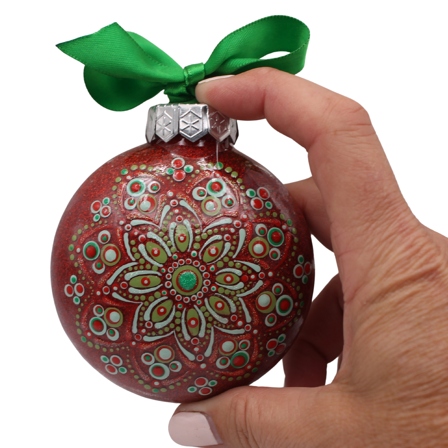 3" Glitter Mandala Ornament