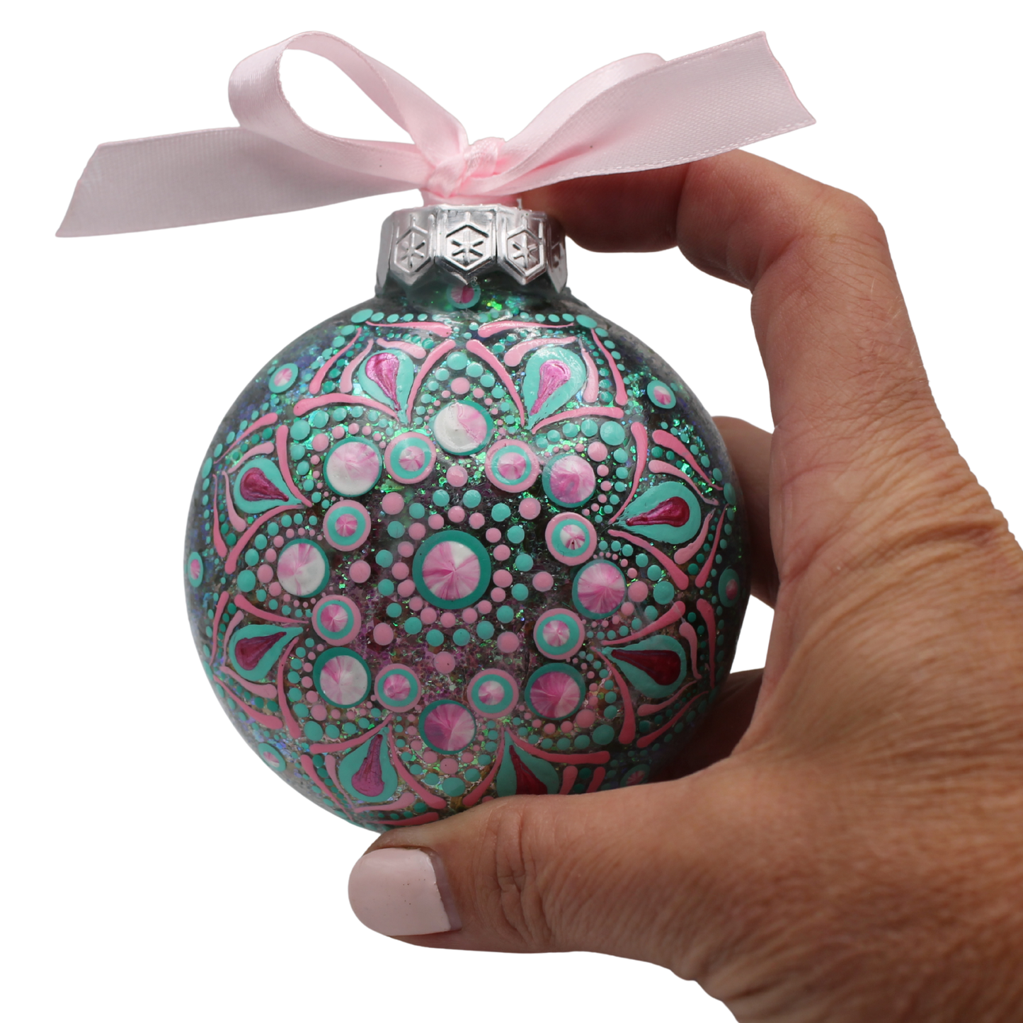 3" Glitter Mandala Ornament
