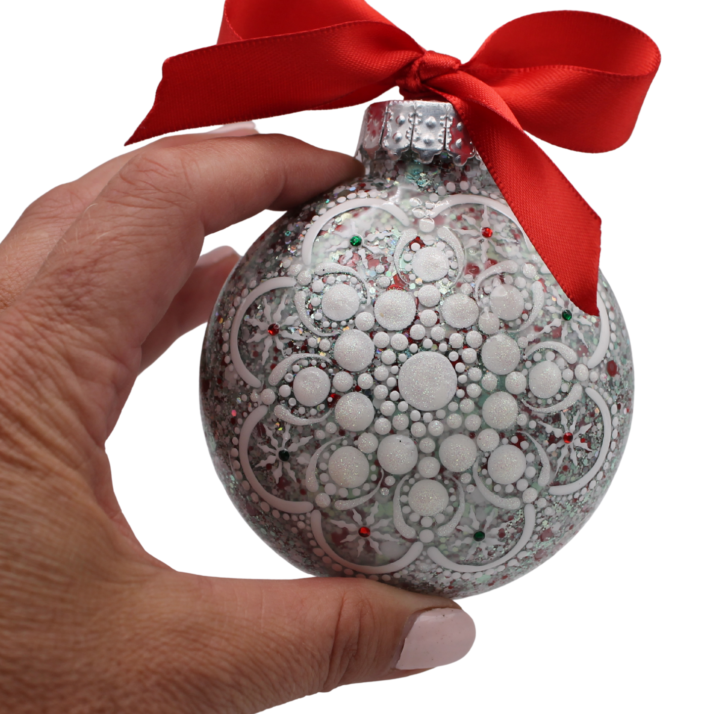 3" Glitter Mandala Ornament