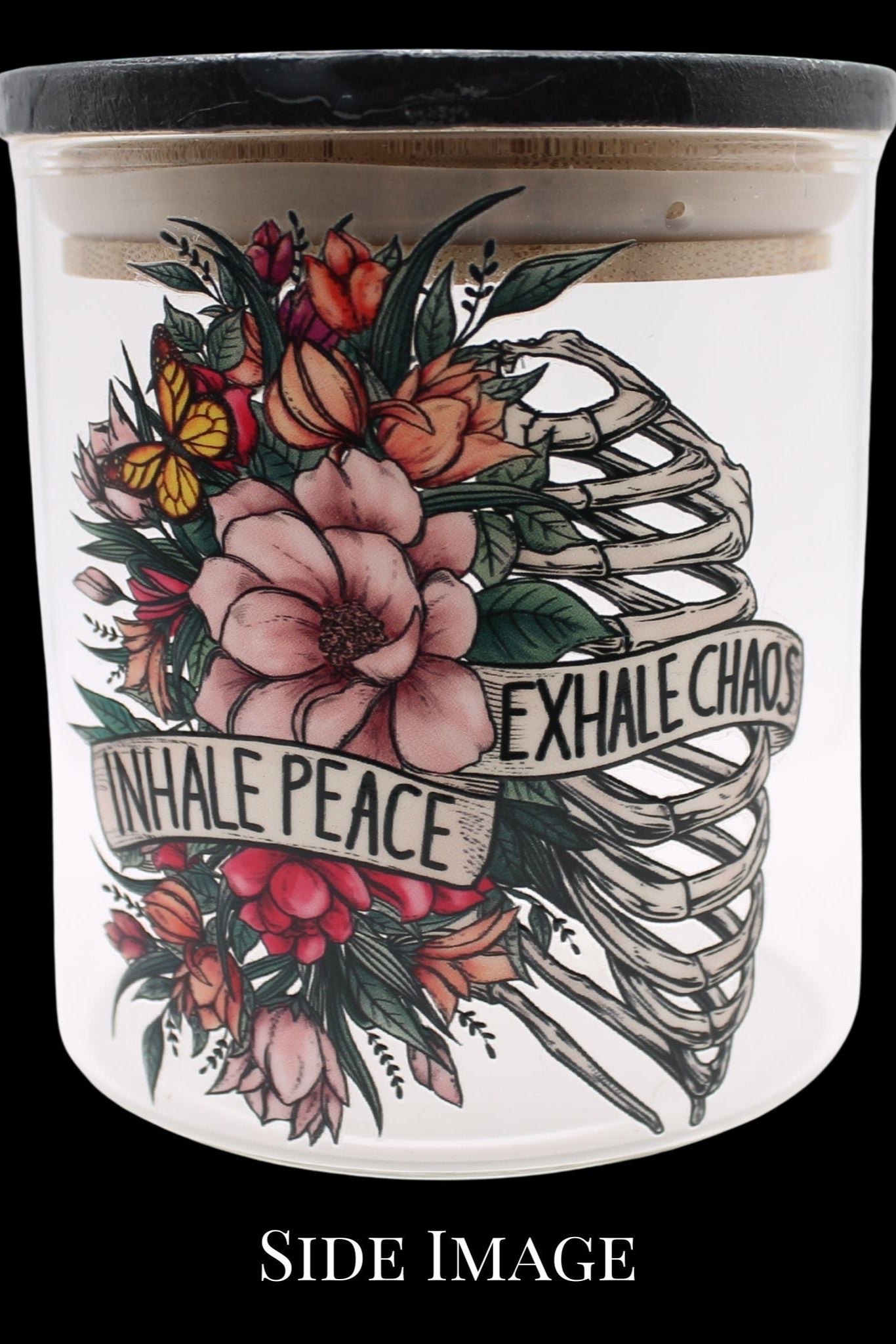 "Inhale Peace..." Mandala Glass Jar