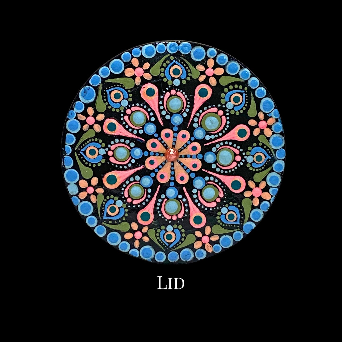 Floral Mandala Glass Jar