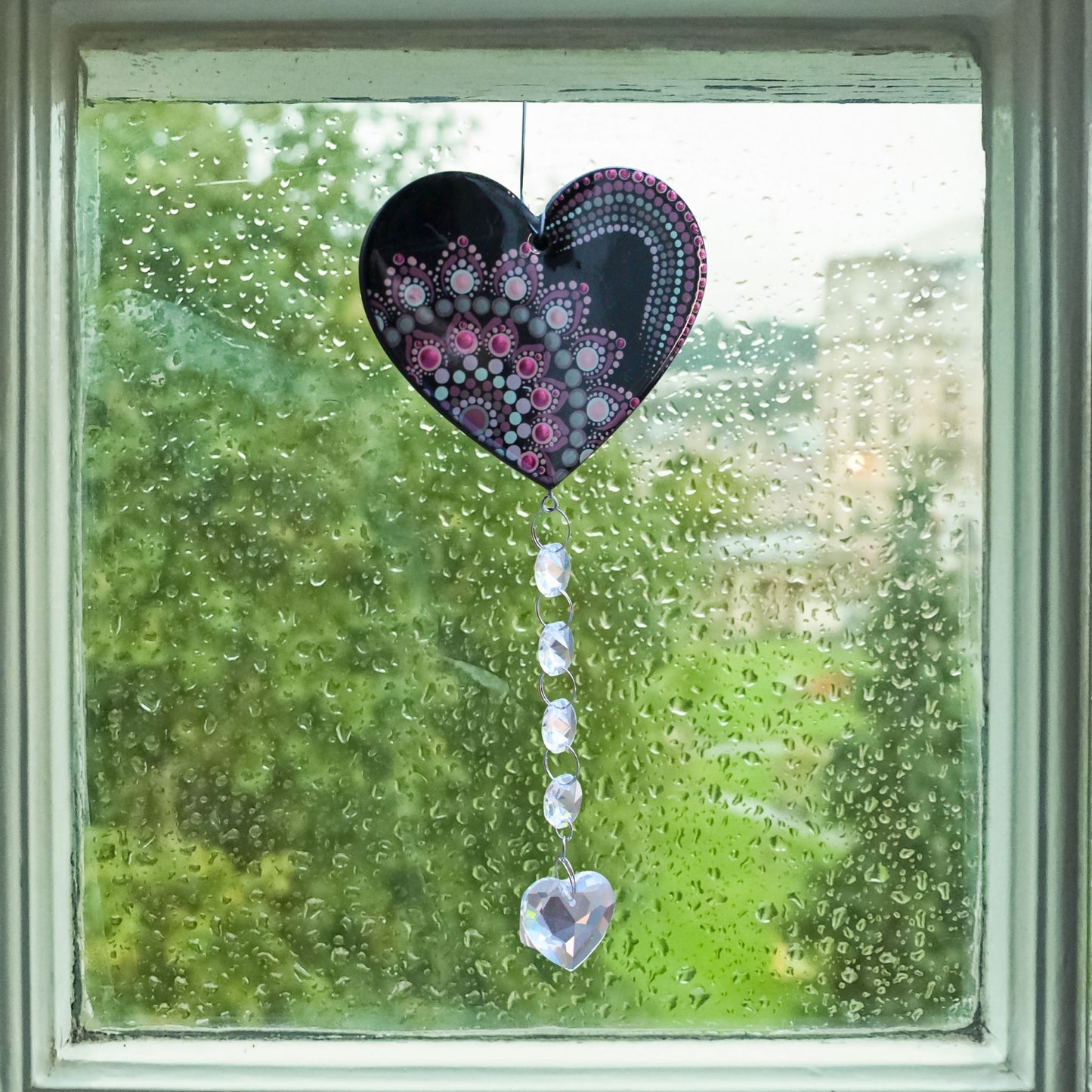 Mandala Heart Suncatcher