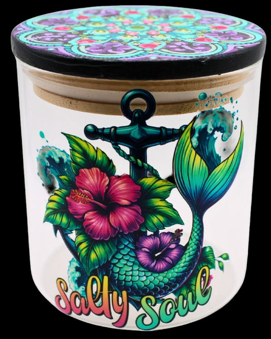 "Stay Salty" Mandala Glass Jar