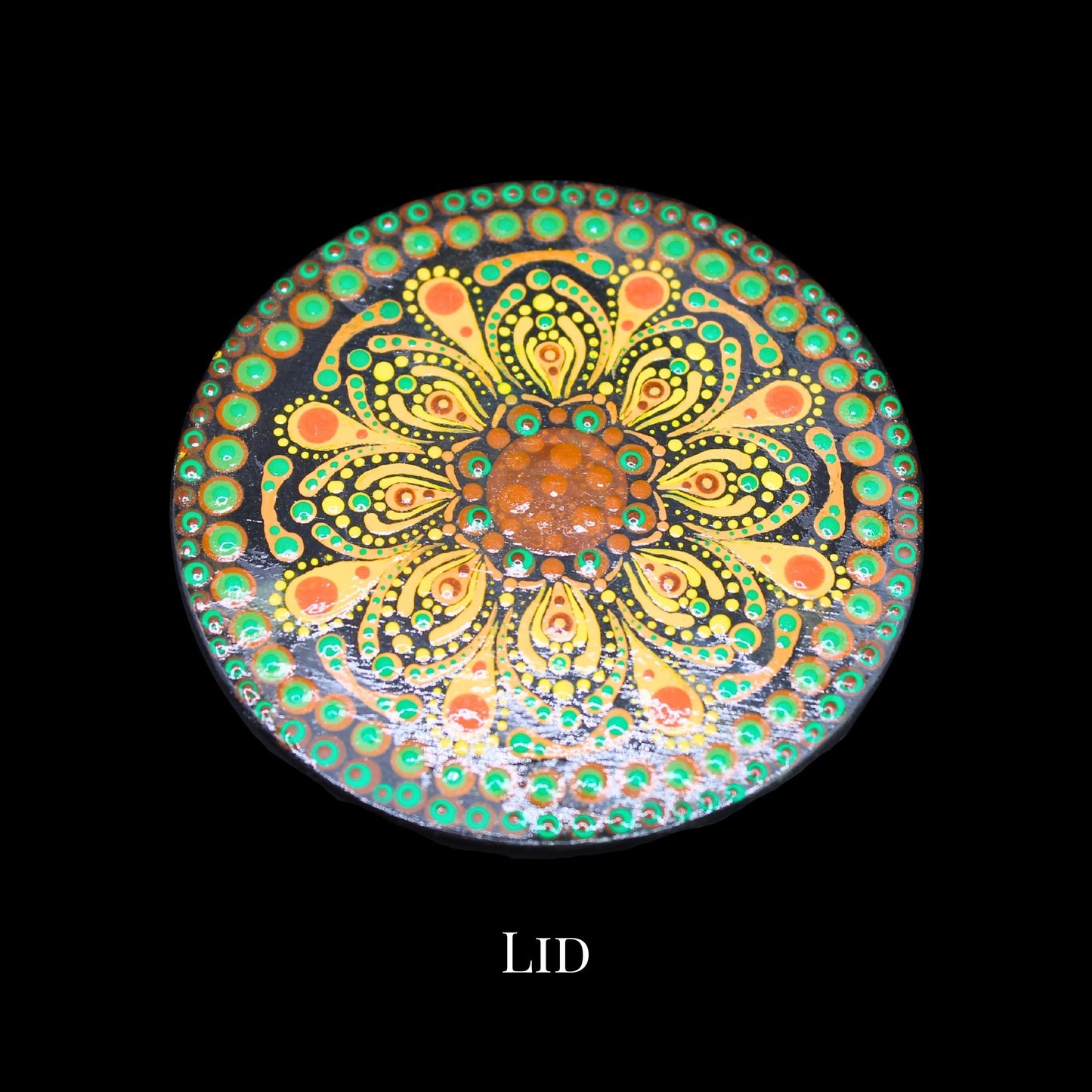 Sunflower Butterfly Mandala Glass Jar