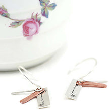 Load image into Gallery viewer, Believe Rectangle Earrings
