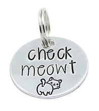 Load image into Gallery viewer, &quot;check meowt&quot;  Pet Tag

